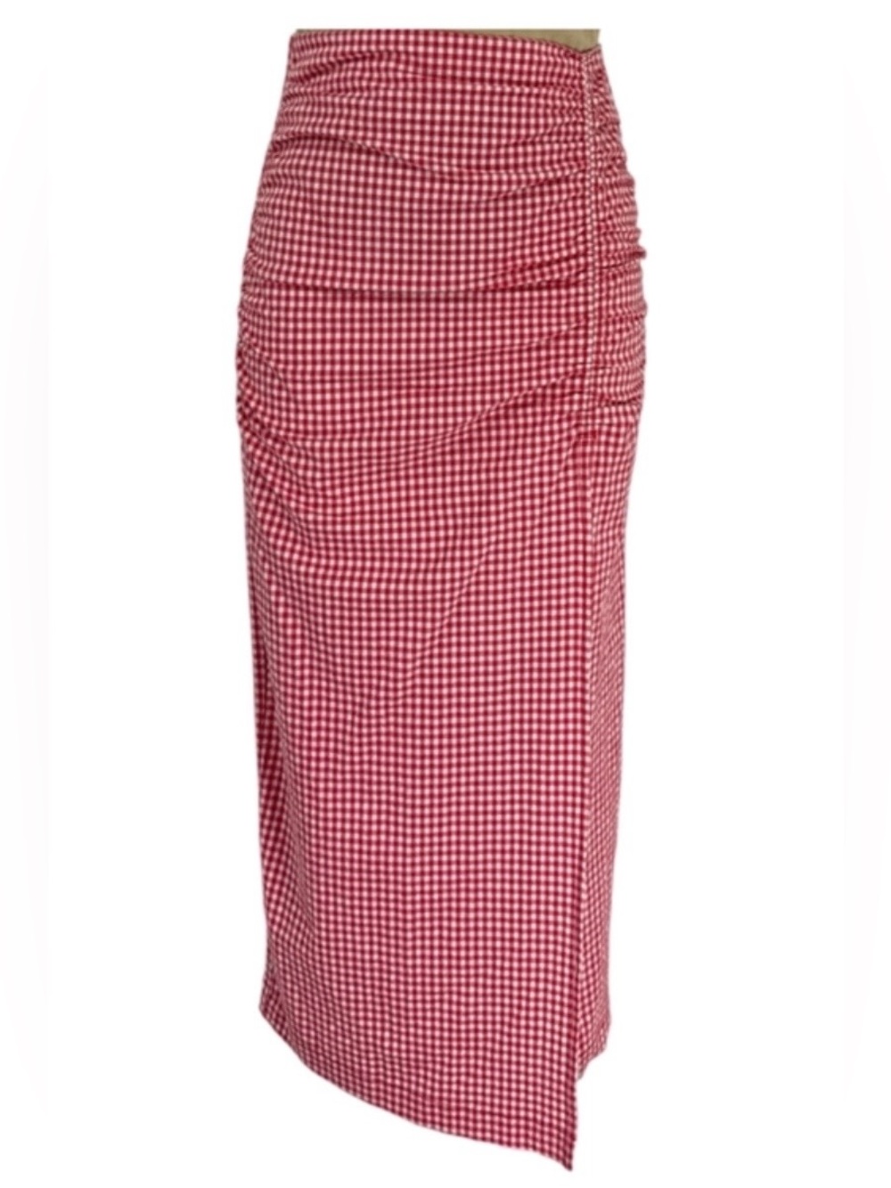 Zara Red Gingham Skirt